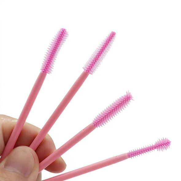 Pink Silicone  Eyelash Mascara 50Pcs/pack