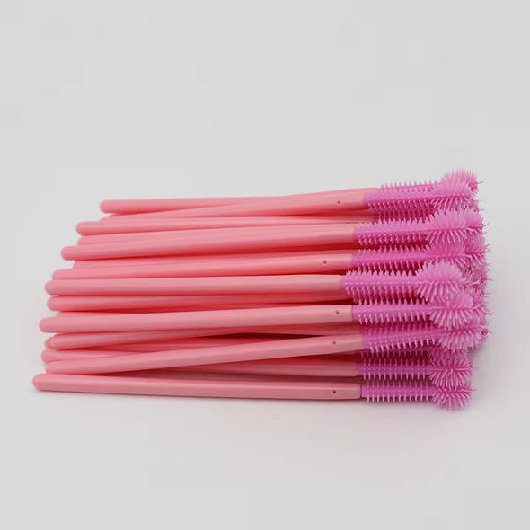 Pink Silicone  Eyelash Mascara 50Pcs/pack