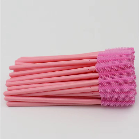 Pink Silicone  Eyelash Mascara 50Pcs/pack