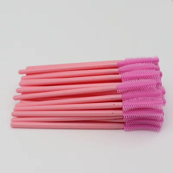 Pink Silicone  Eyelash Mascara 50Pcs/pack