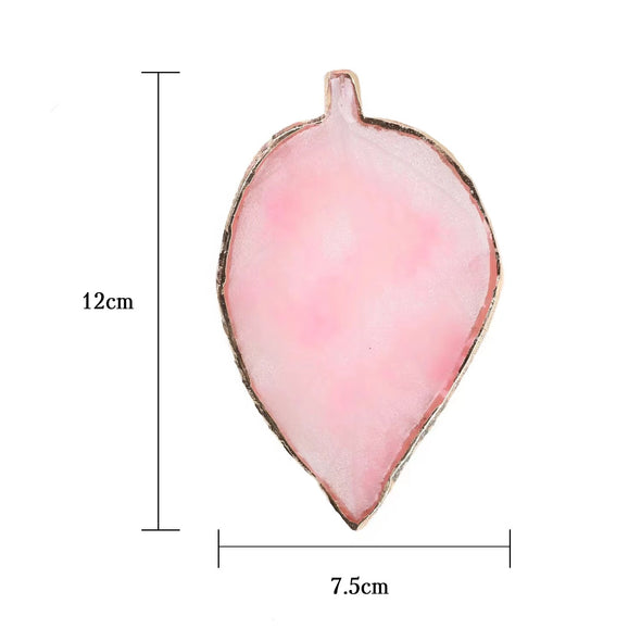 Leaf Shaped Resin Stone Eyelash Holder