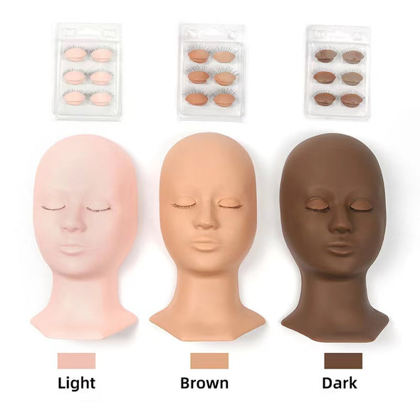 Training Mannequin With 6pcs Eyelids