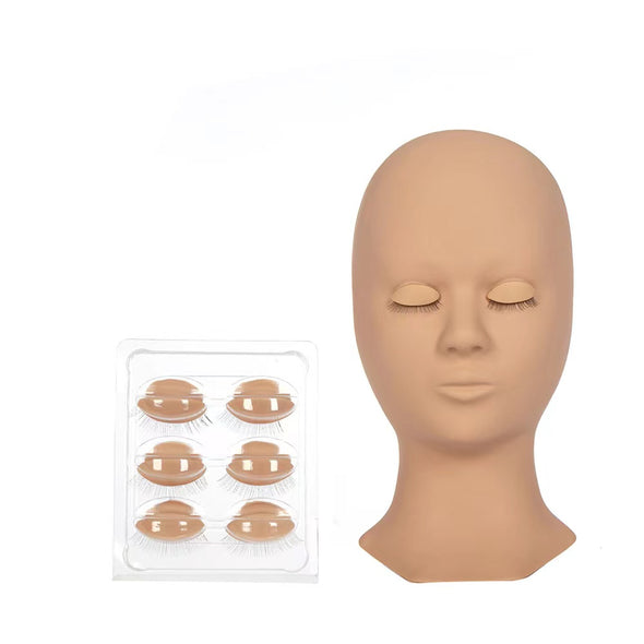 Training Mannequin With 6pcs Eyelids