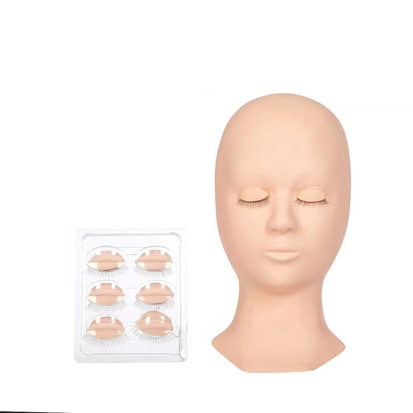 Training Mannequin With 6pcs Eyelids