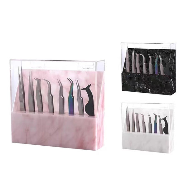 GALA 8 Slots Marbled Tweezers Holder